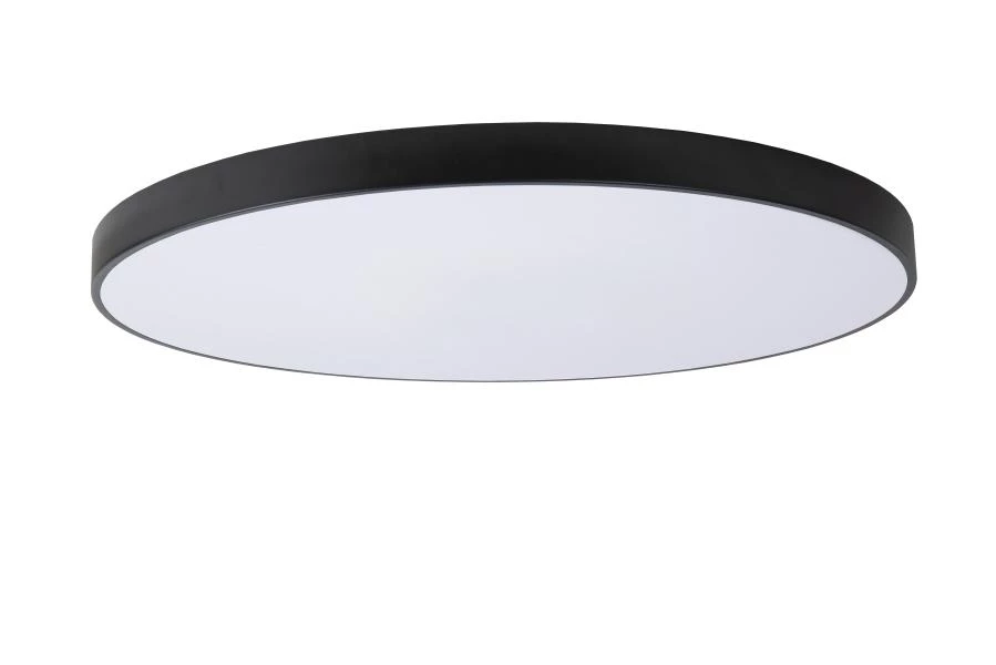 Lucide UNAR - Flush ceiling light - Ø 80 cm - LED Dim. - 1x80W 2700K - 3 StepDim - Black - off